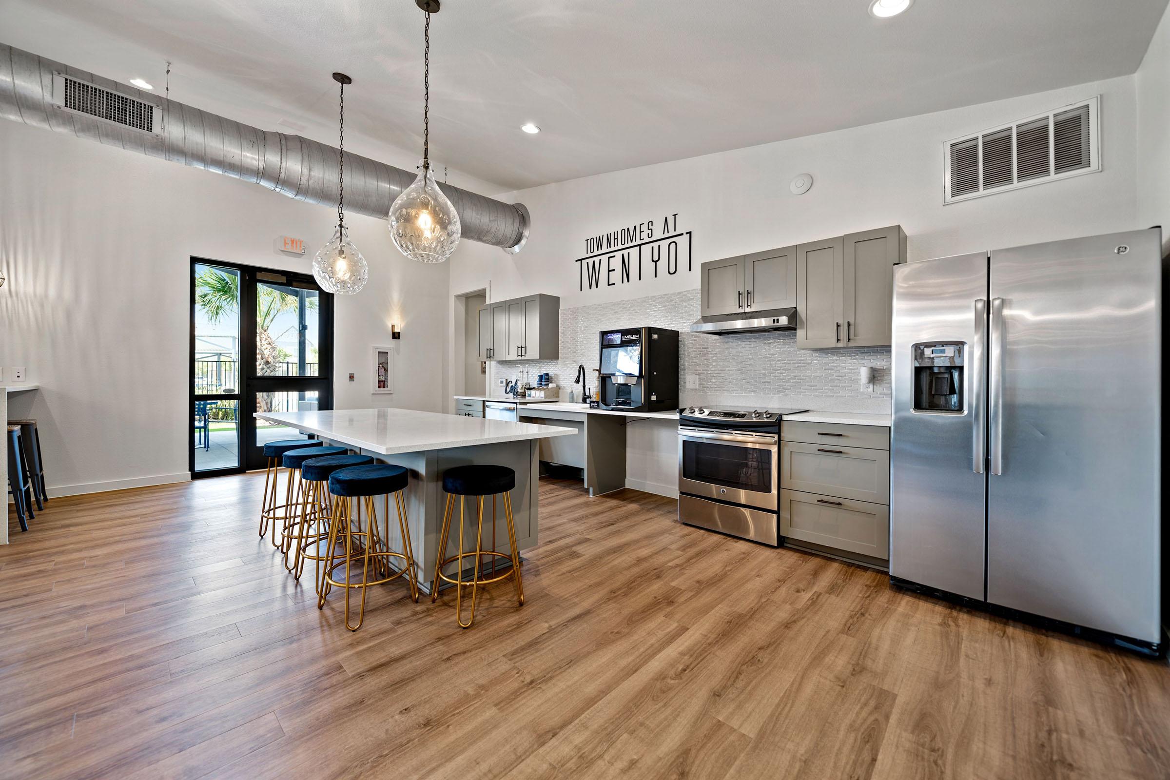 a room filled with furniture and a wood floor