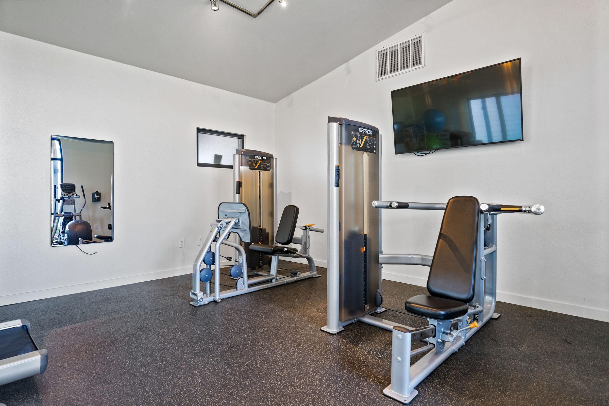 a room filled with furniture and a tv