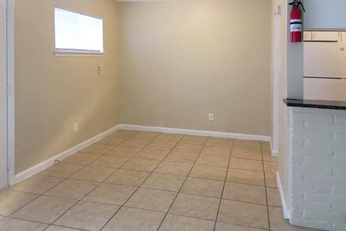 Dining room with tile floors