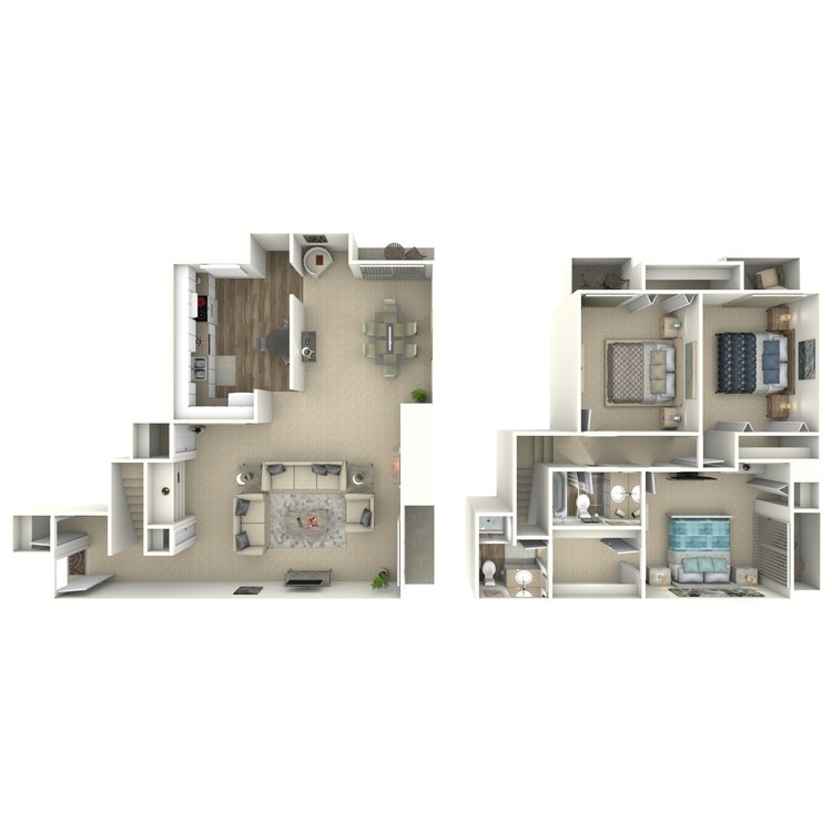 Floor plan image of 3 Bed 2 Bath B