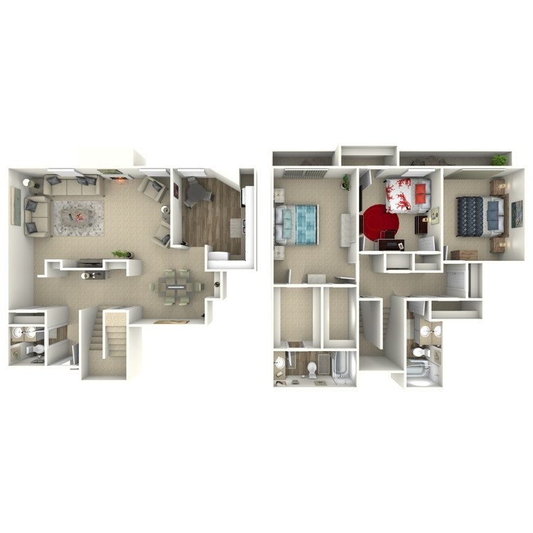 Floor plan image of 3 Bed 2 Bath A