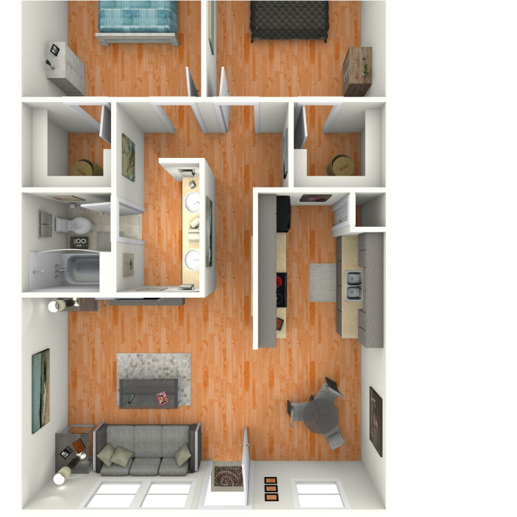 Floor plan image of Two Bedroom