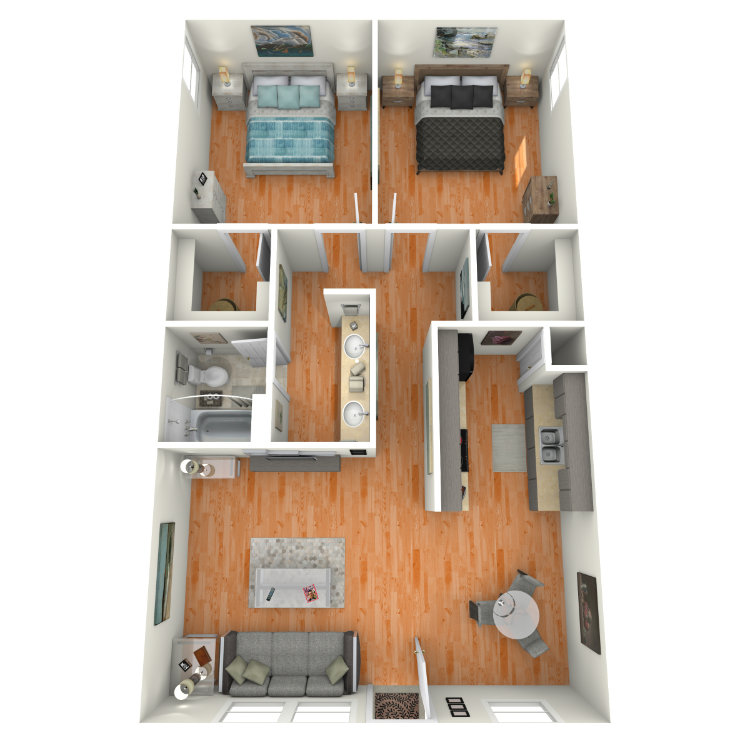 Floor plan image of Two Bedroom
