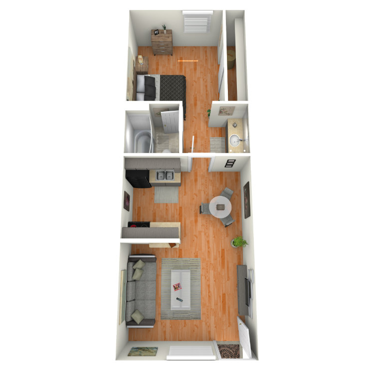 Floor plan image of One Bedroom