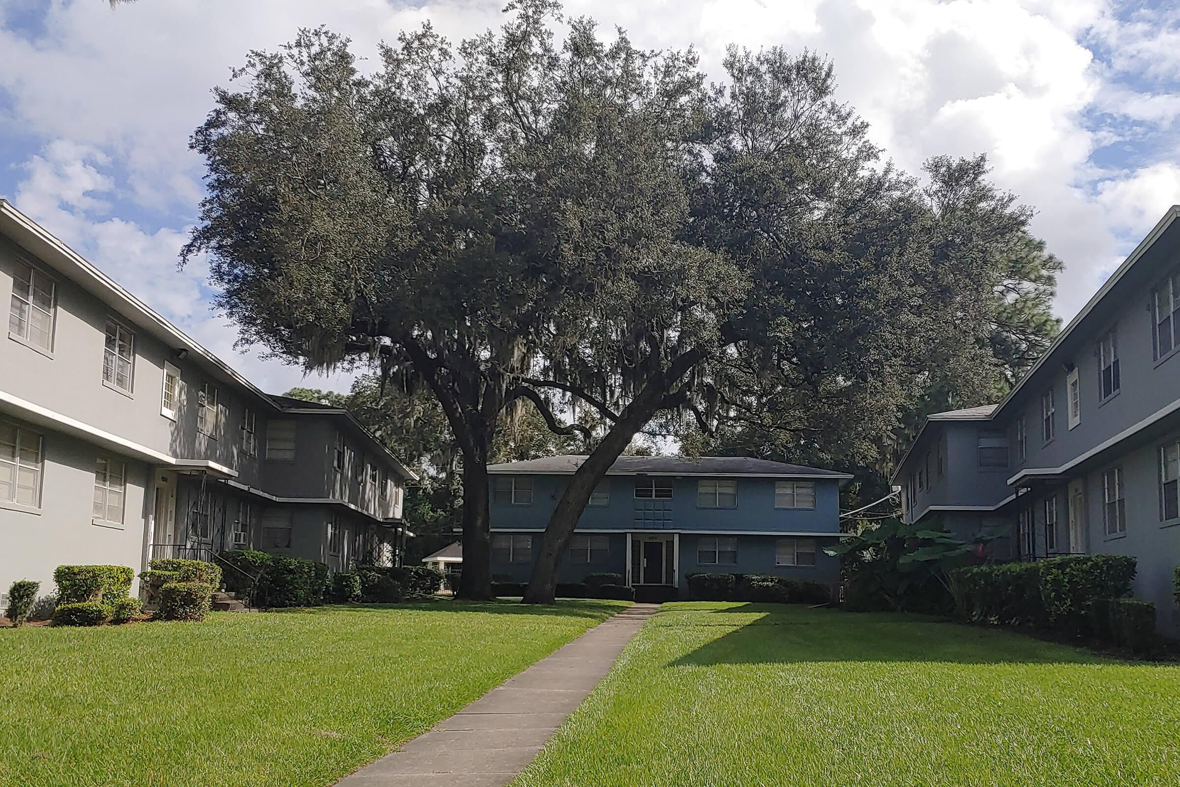 a large lawn in front of a house