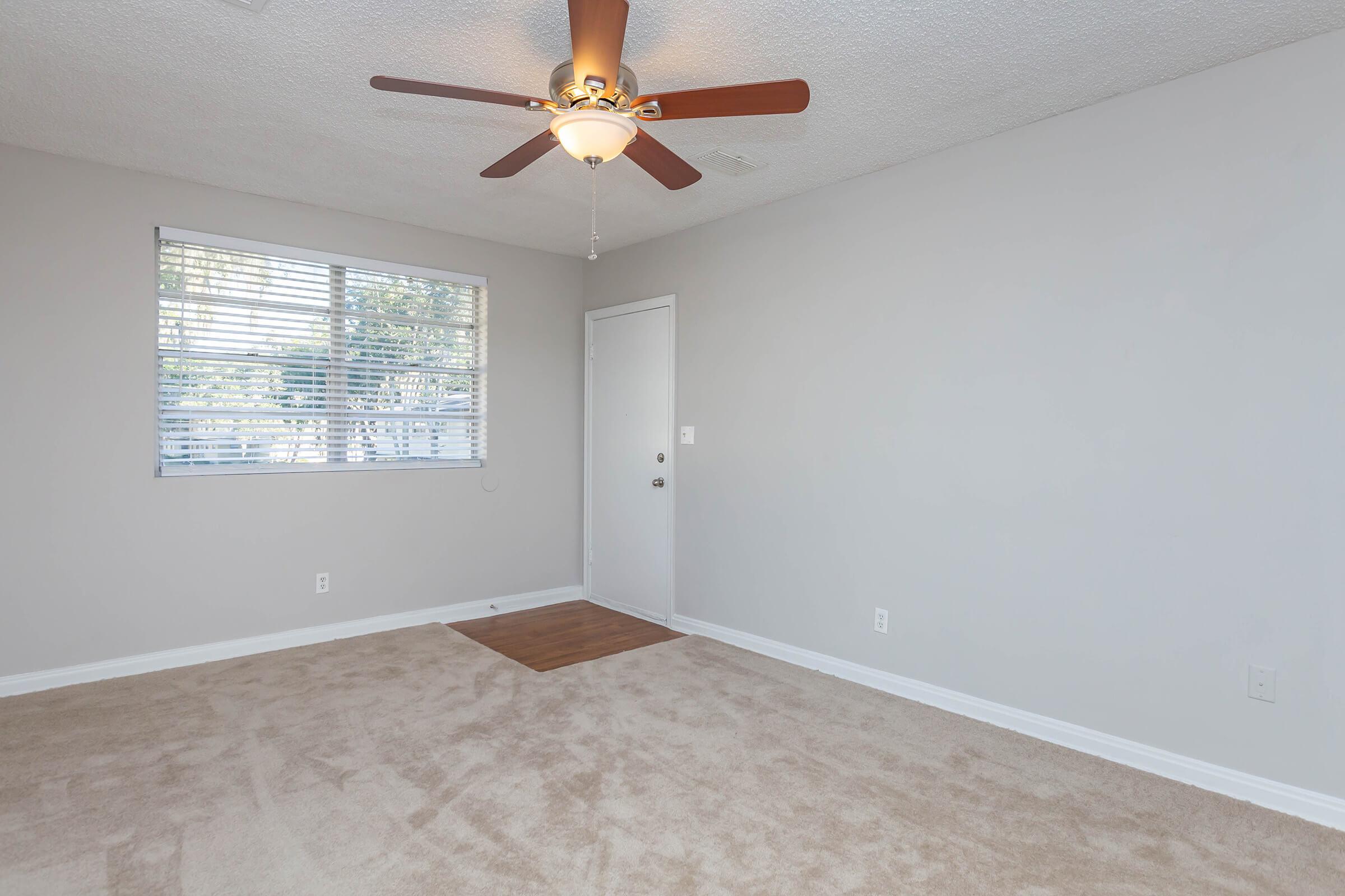 a room with a large window
