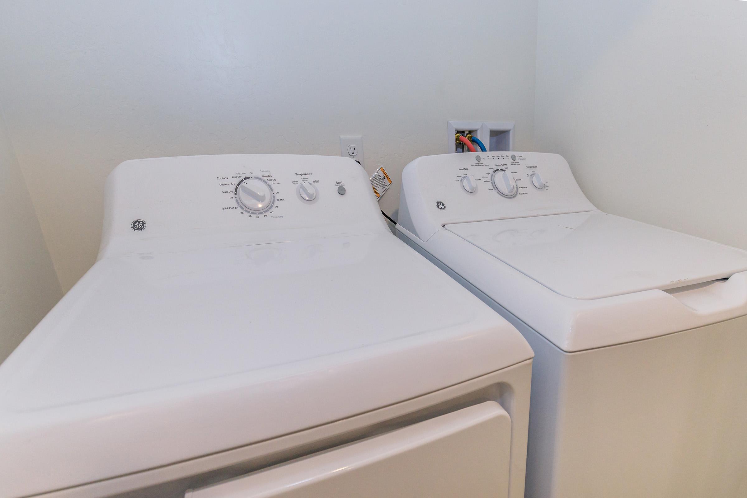 Washer and dryer in the laundry closet