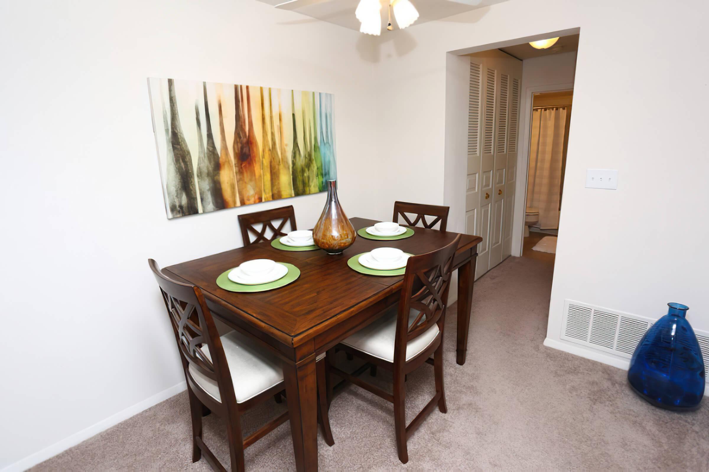 a dining room table