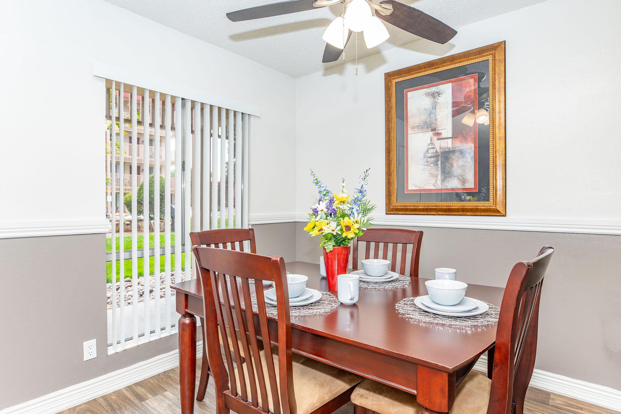 a dining room table