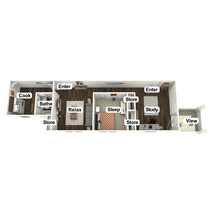 Floor plan image of The Balcony Suite