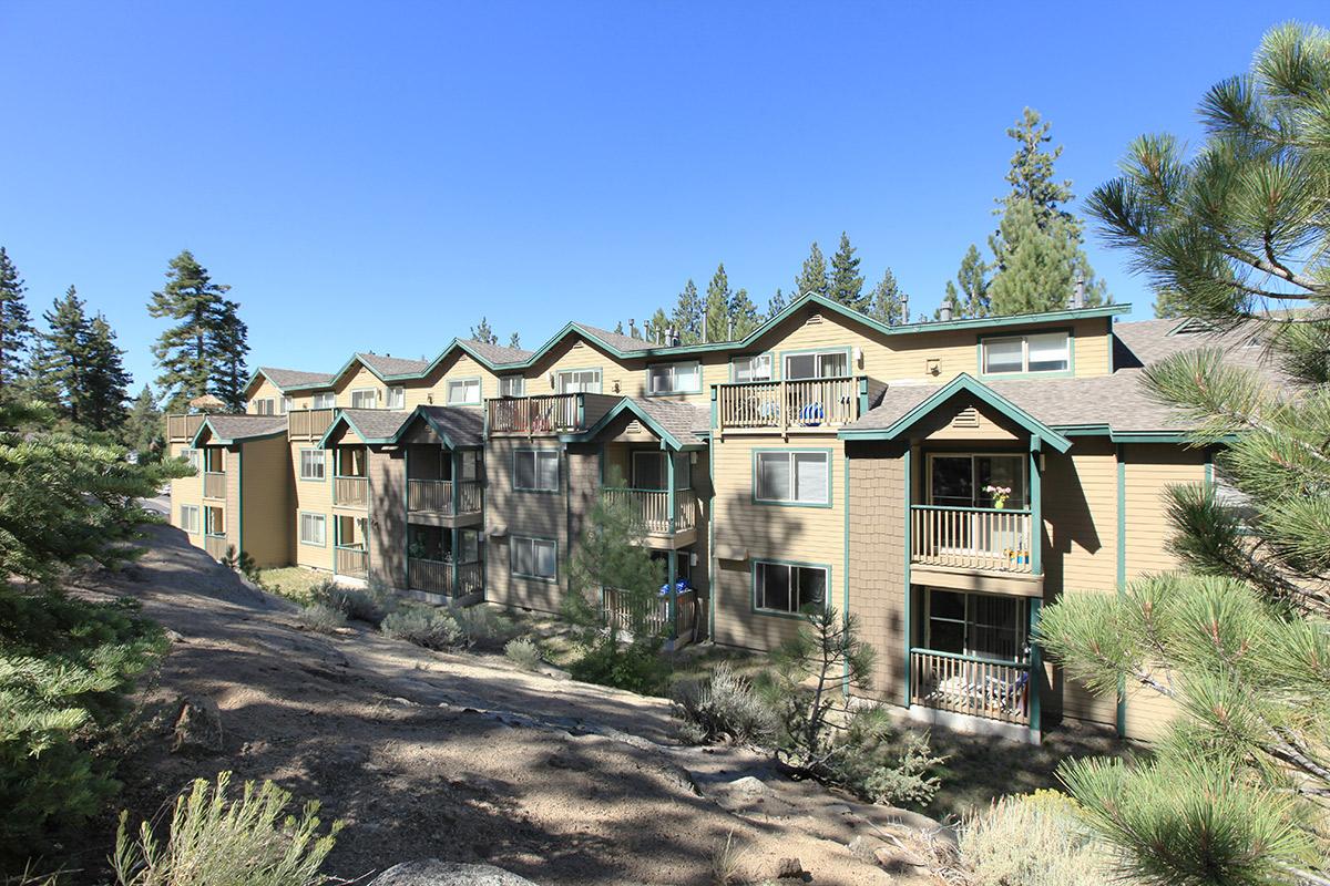 Apartment building with balconies