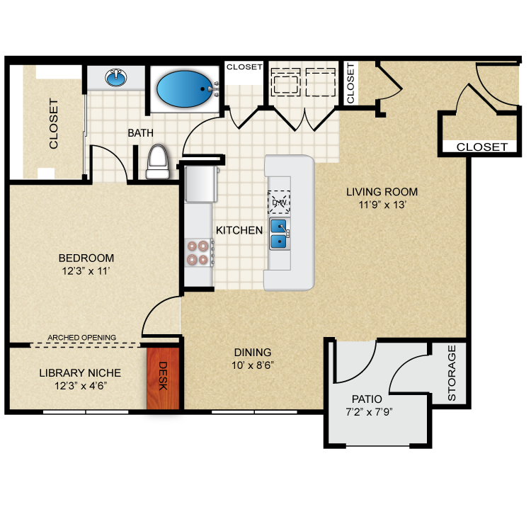 Floor plan image of A2 Sutton