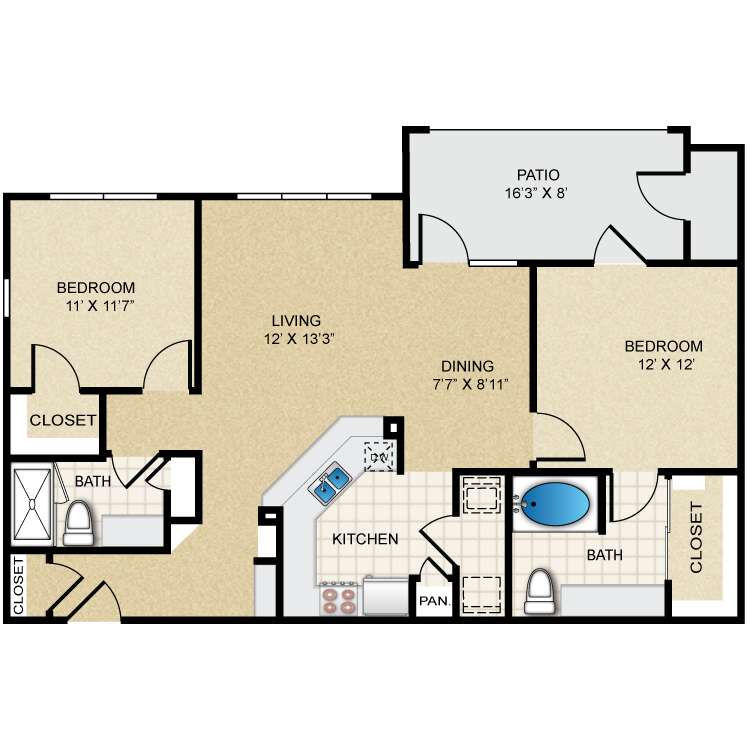 Floor plan image of B1 Winslow