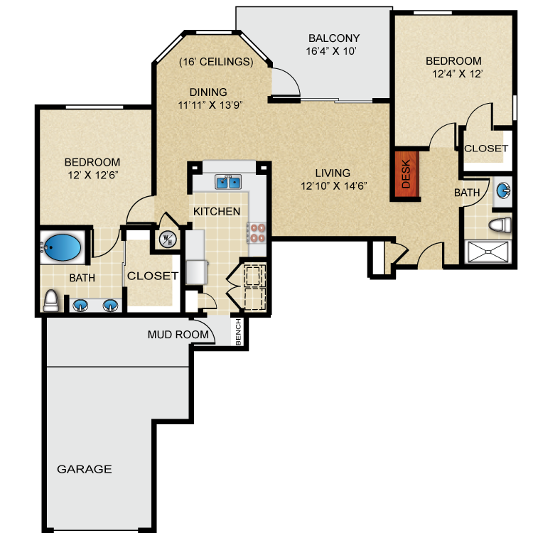 Floor plan image of B2 Taliesin