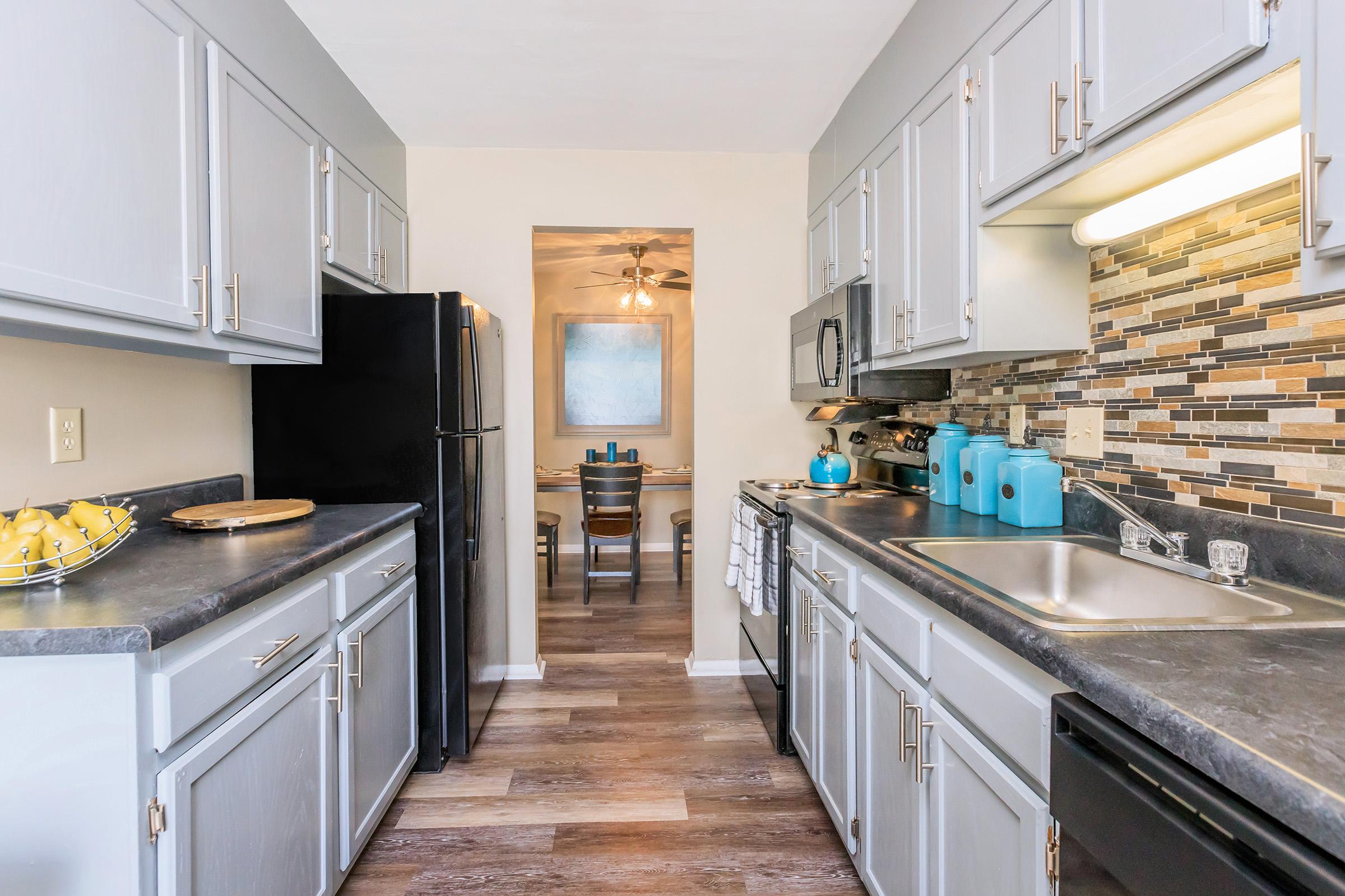 a kitchen filled with lots of counter space