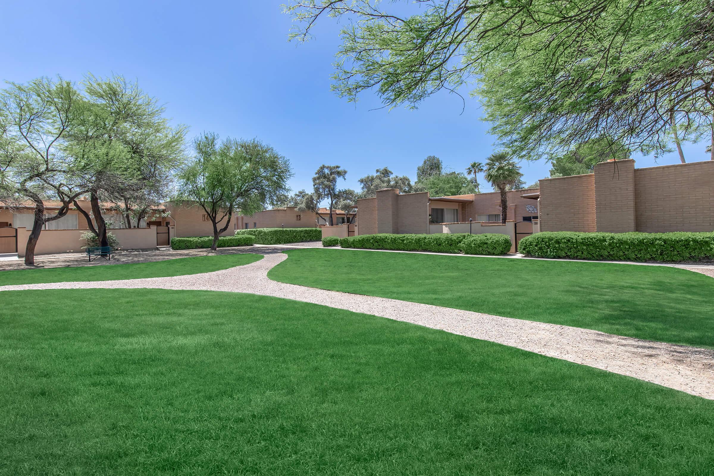 a large lawn in front of a house