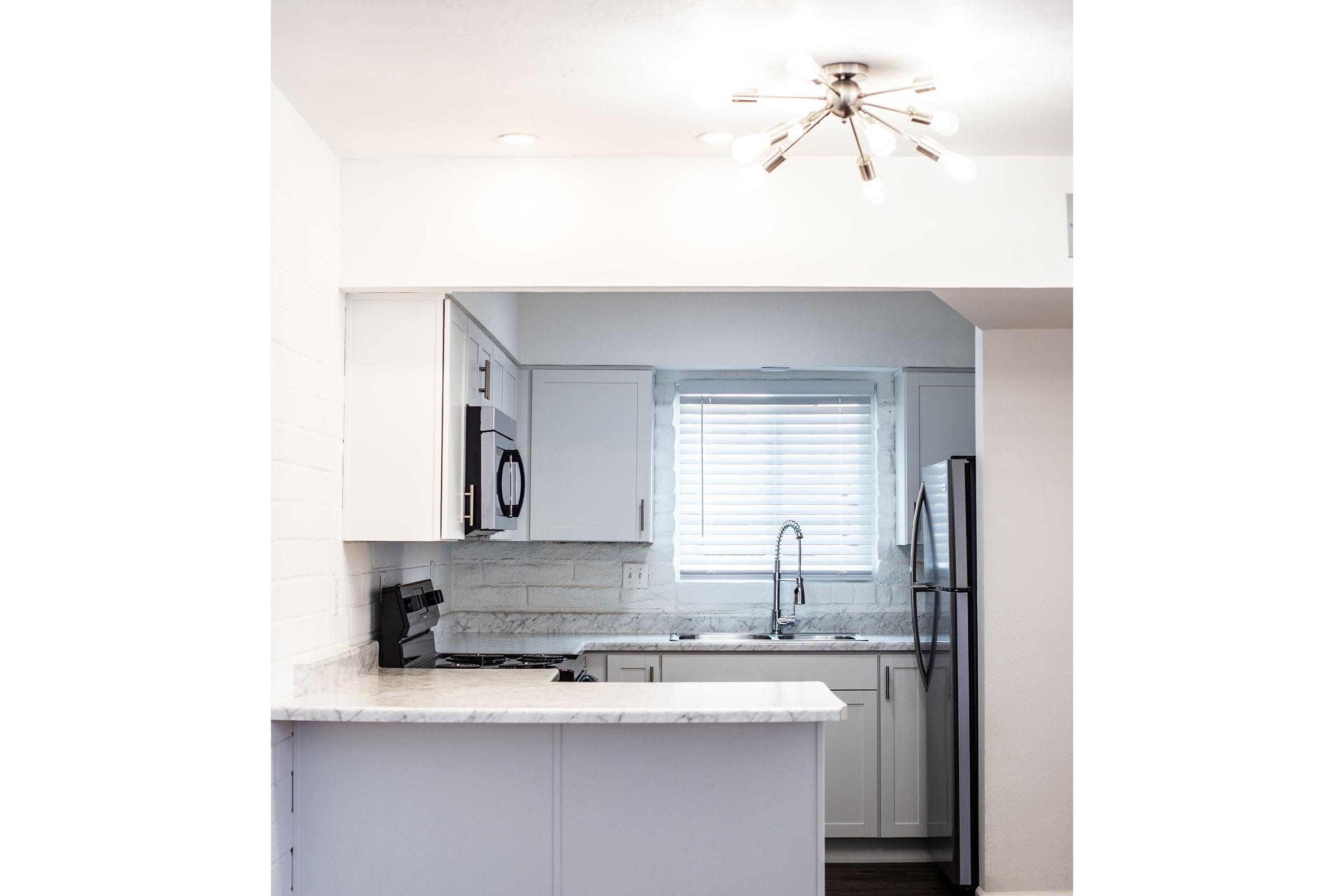 a refrigerator in a kitchen