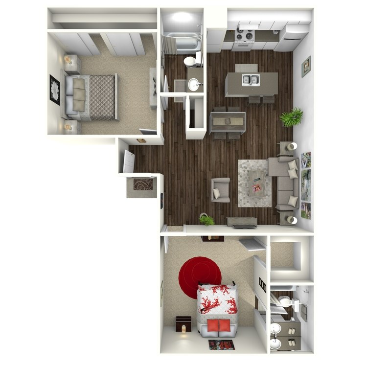 Floor plan image of B2 2 Bed 2 Bath