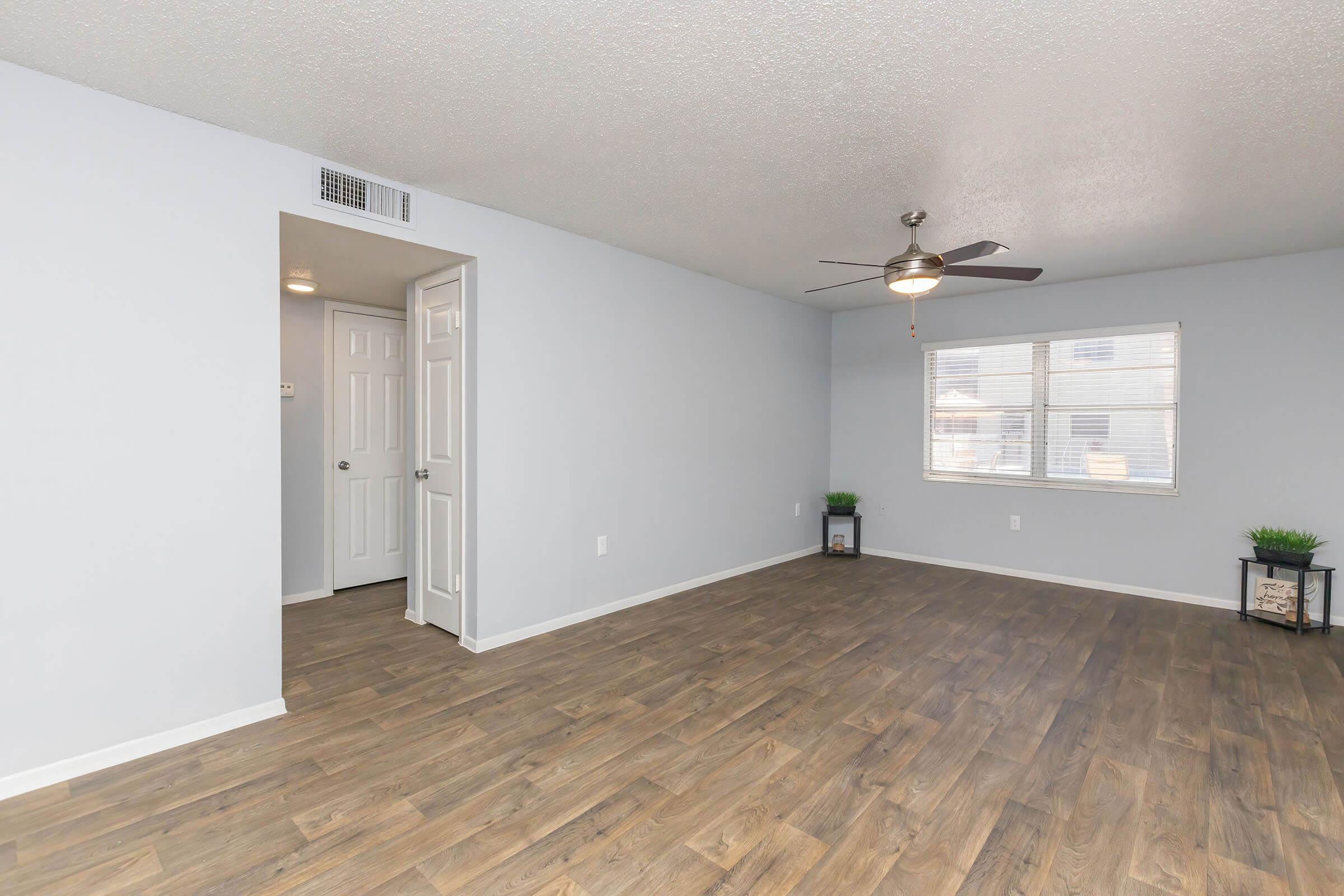 a room with a wooden floor