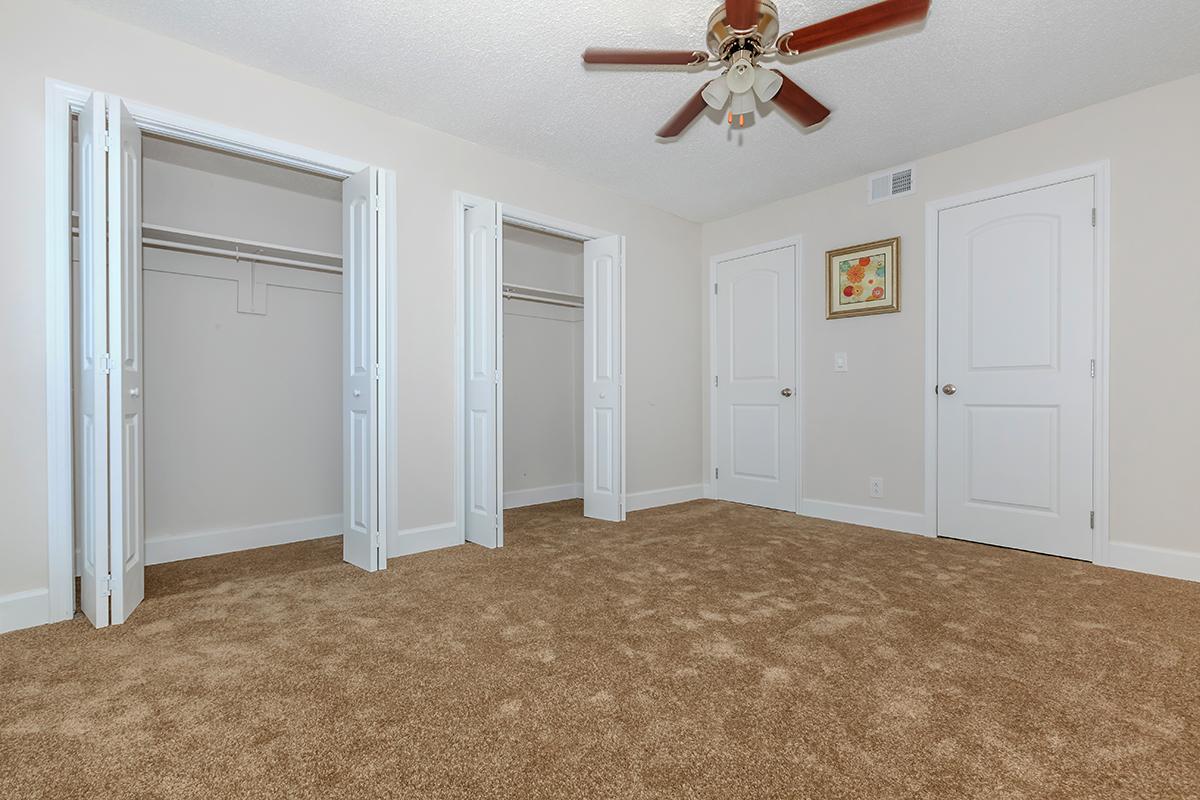 a double door in a room