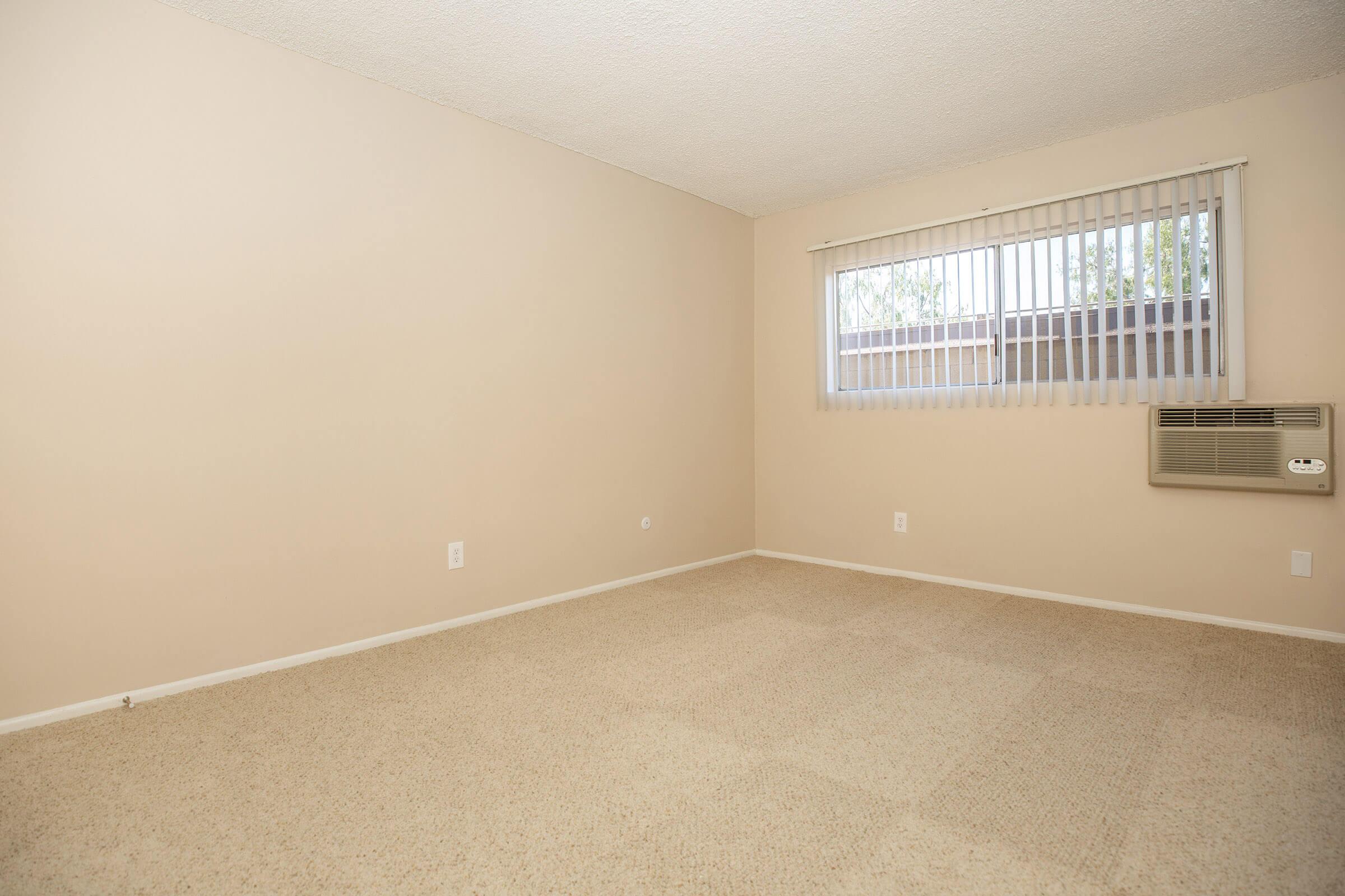a room with a large window