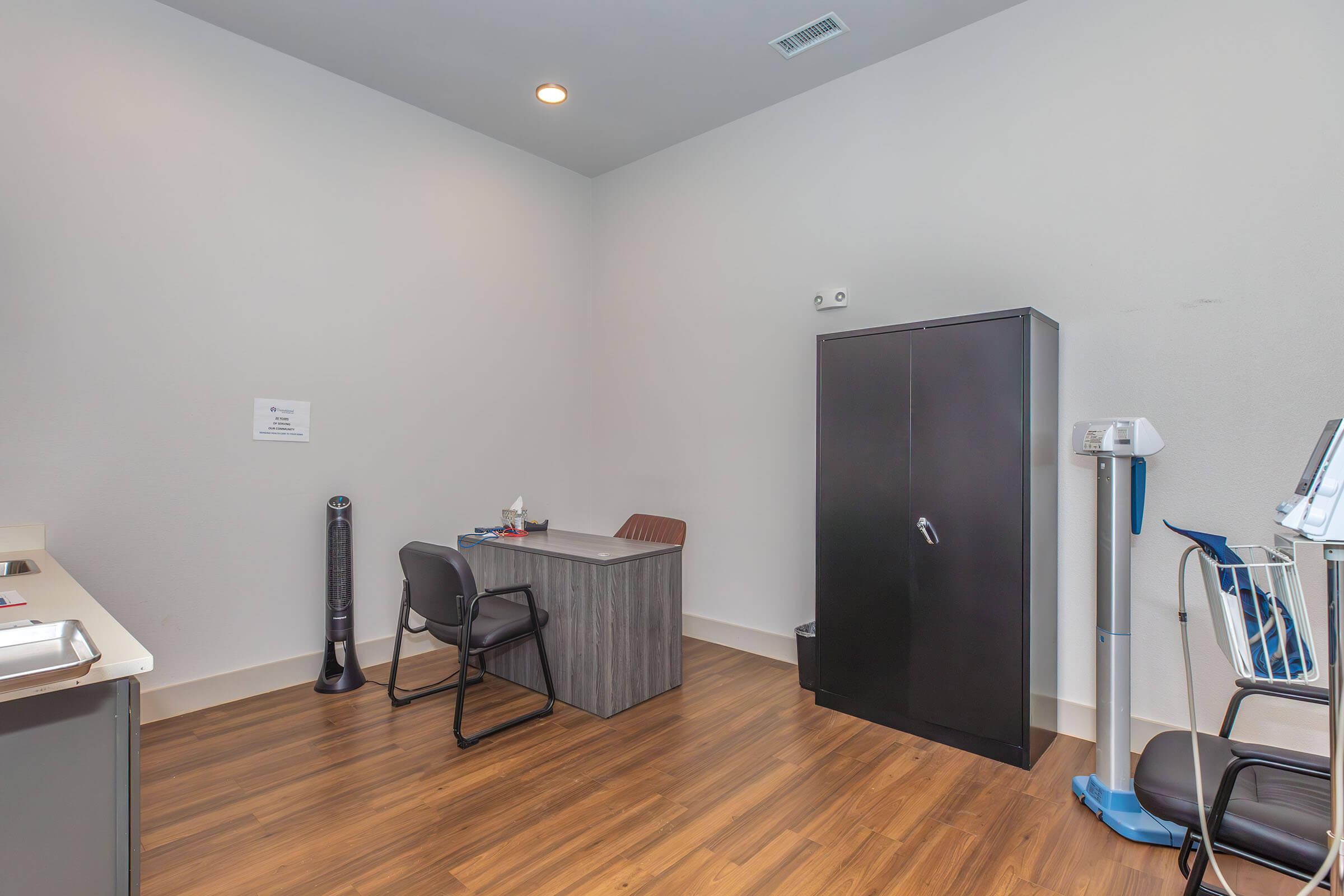 a room with a wooden floor