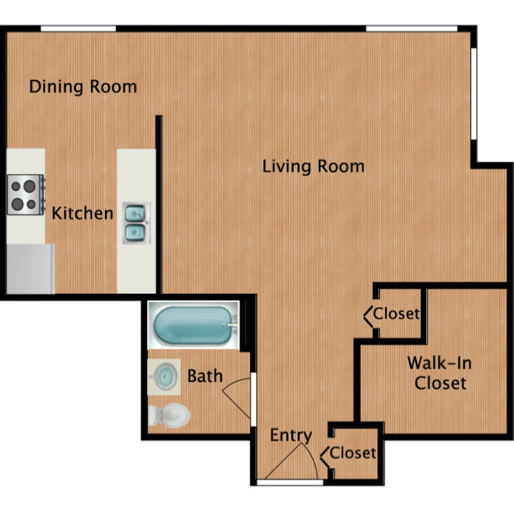 Floor plan image of Coho Studio