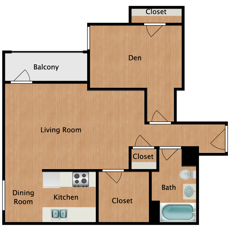 Floor plan image of Chinook Studio
