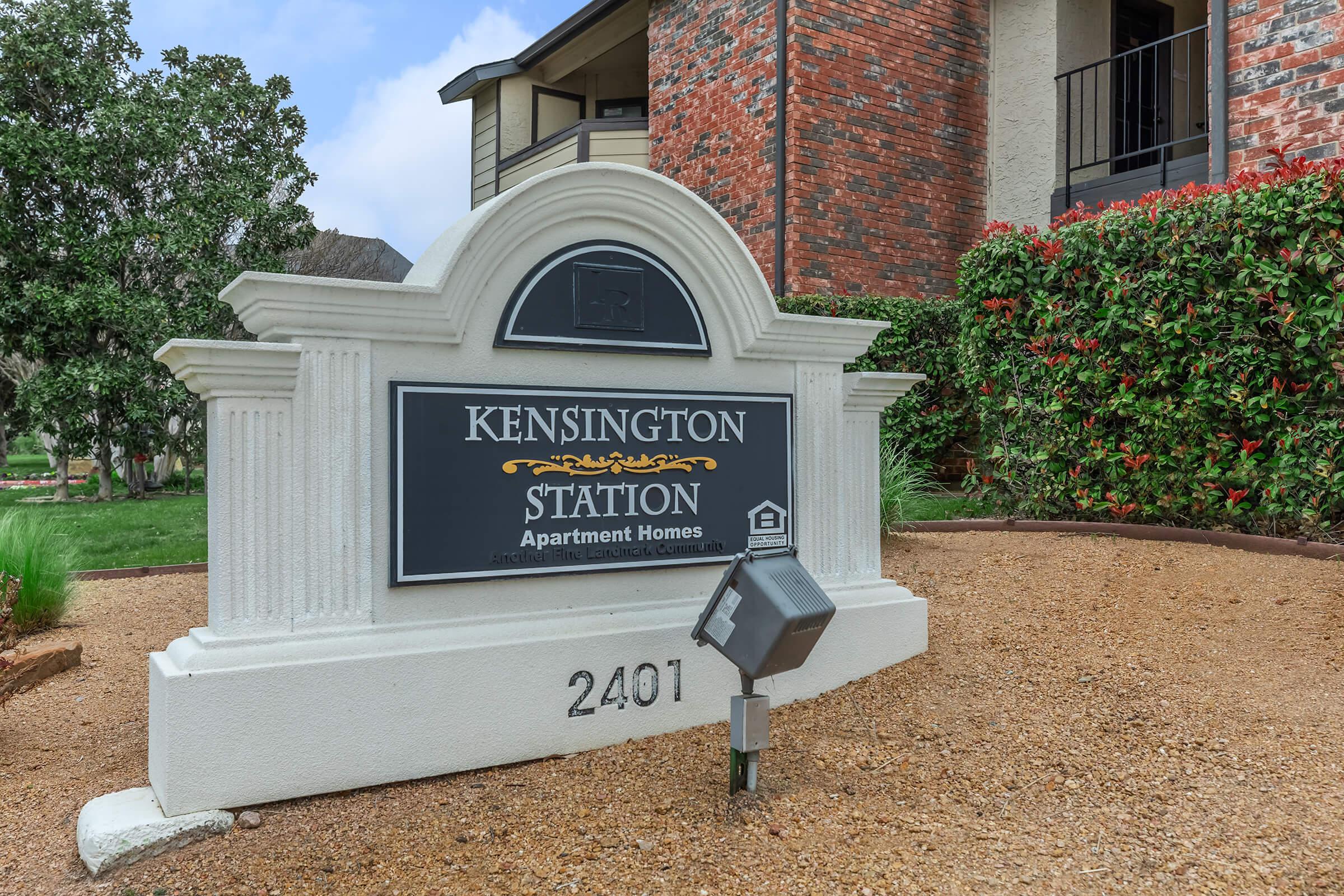 Kensington Station monument sign