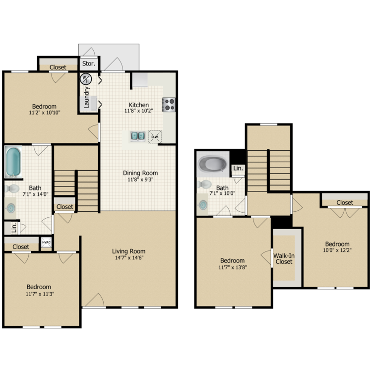 4 Bedroom floor plan image