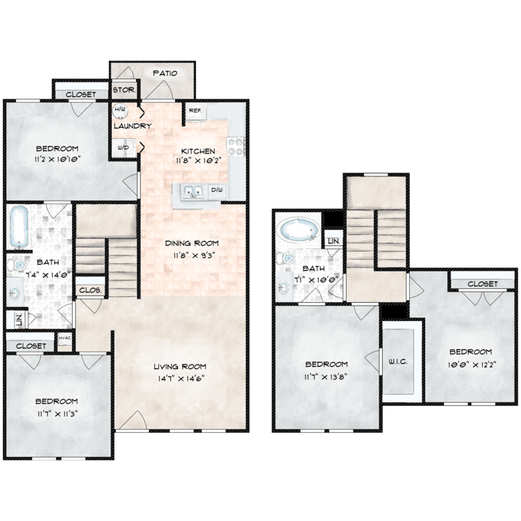 4 Bedroom floor plan image