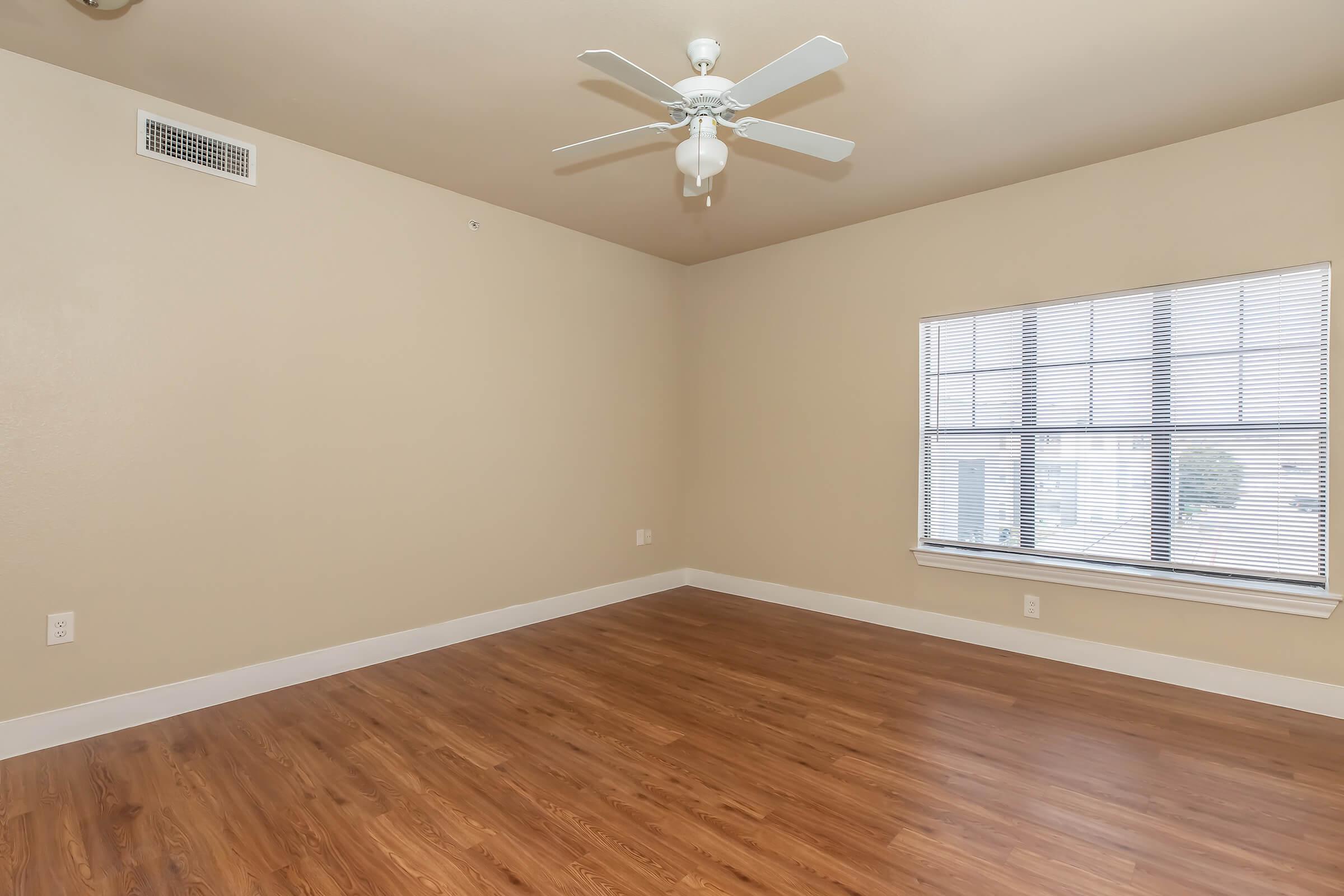 a room with a wood floor