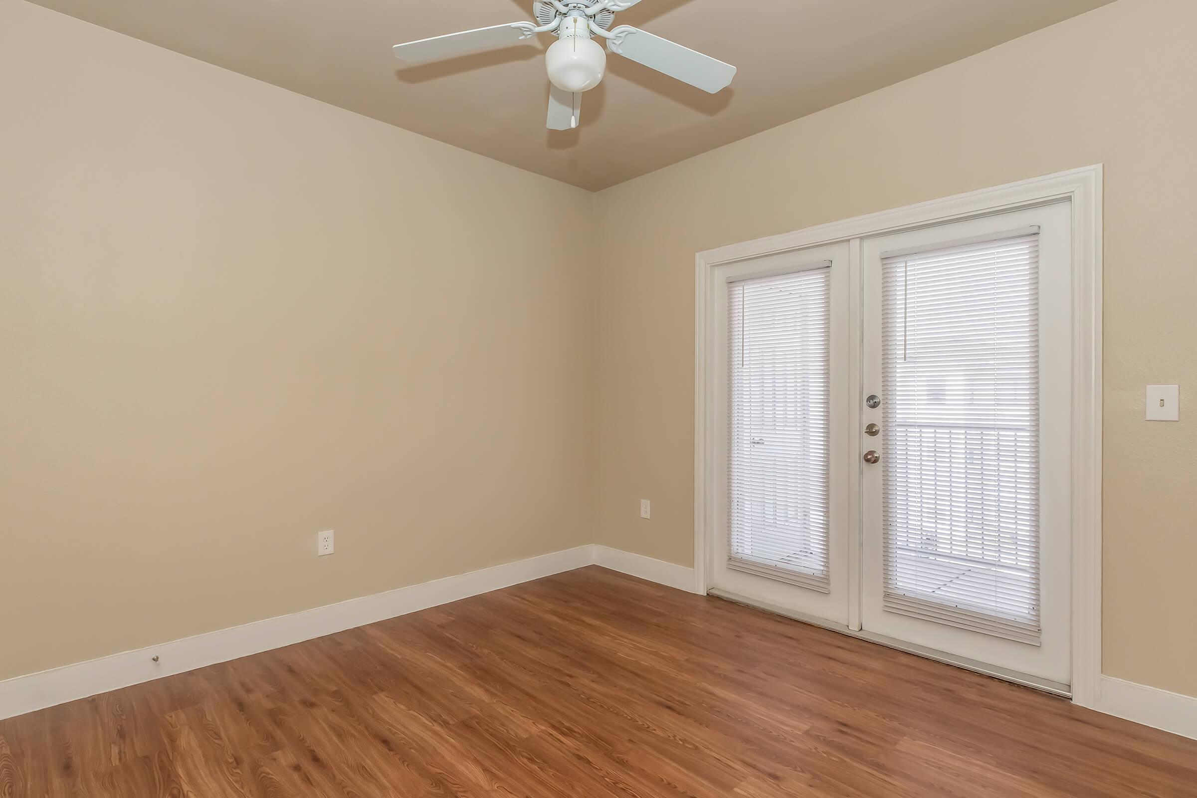 a room with a wood floor