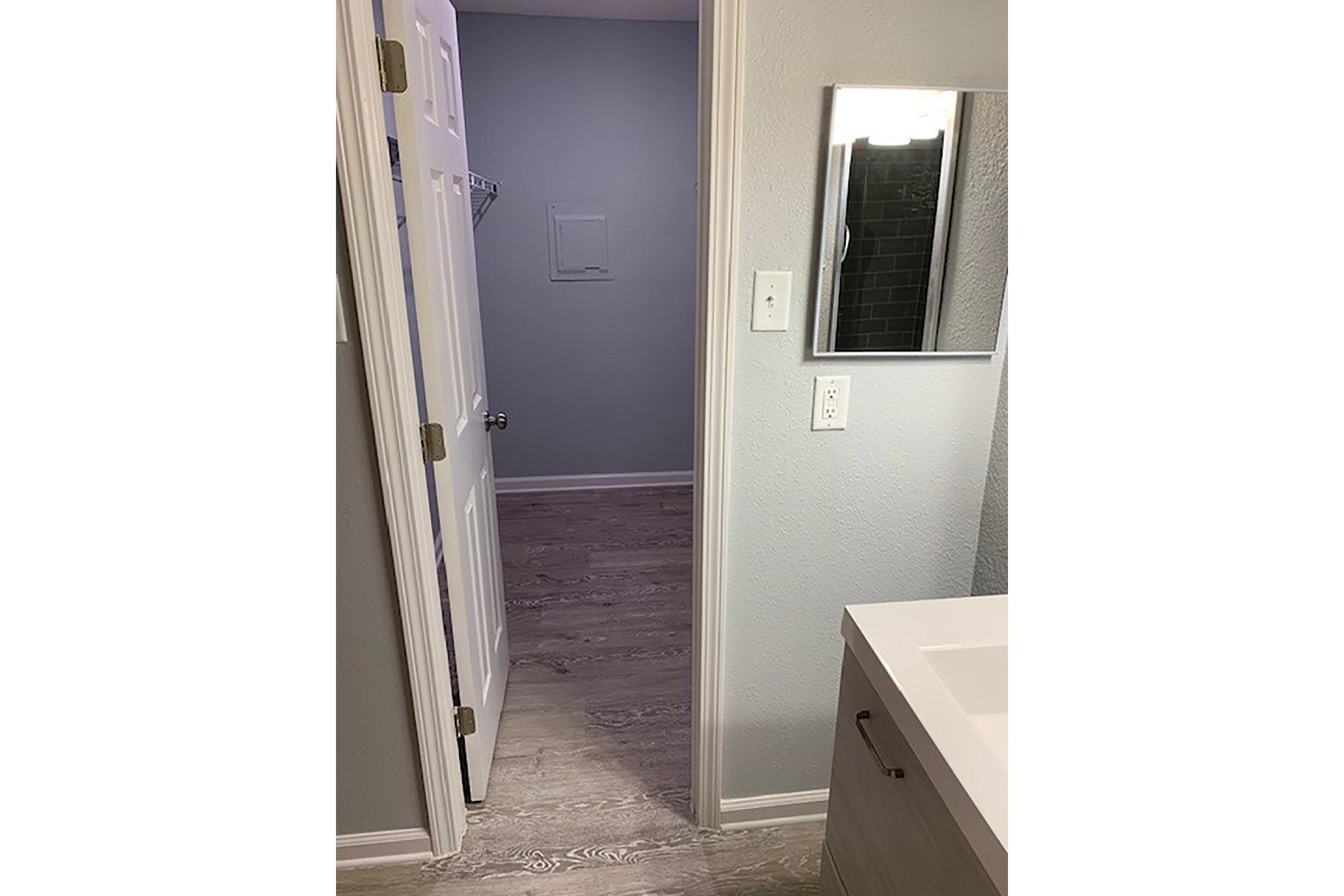 a close up of a door