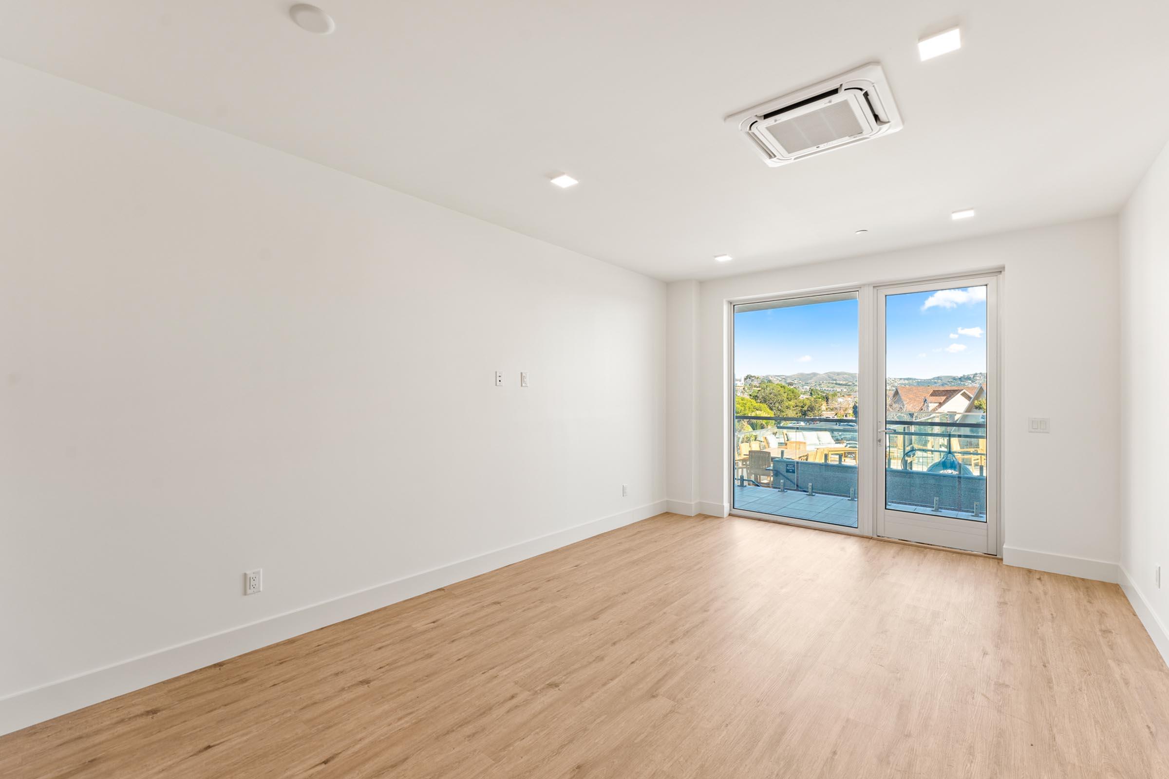 a room with a wooden floor