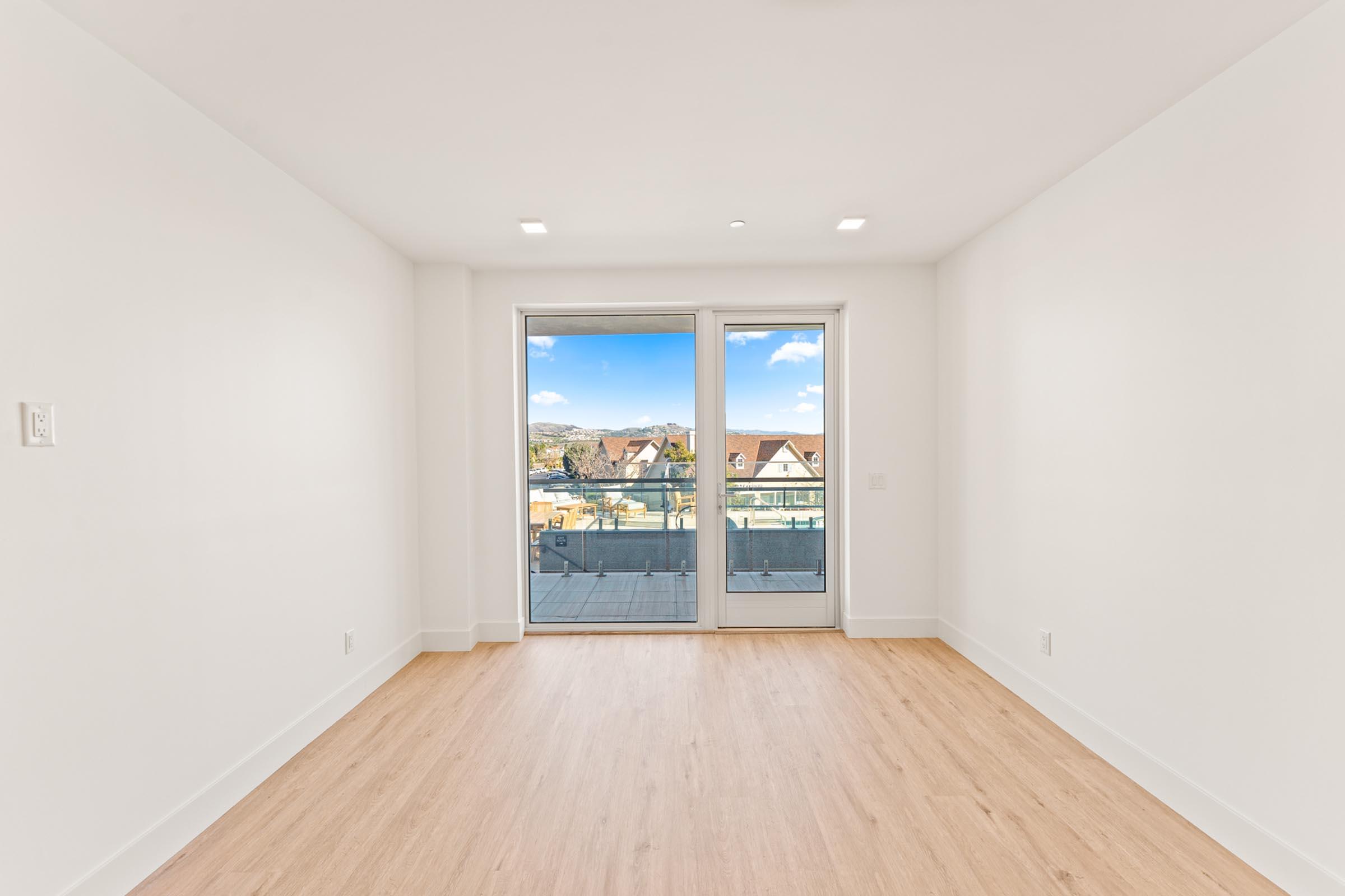 a room with a wooden floor