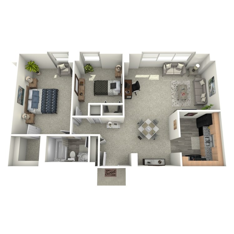 Floor plan image of 2x1