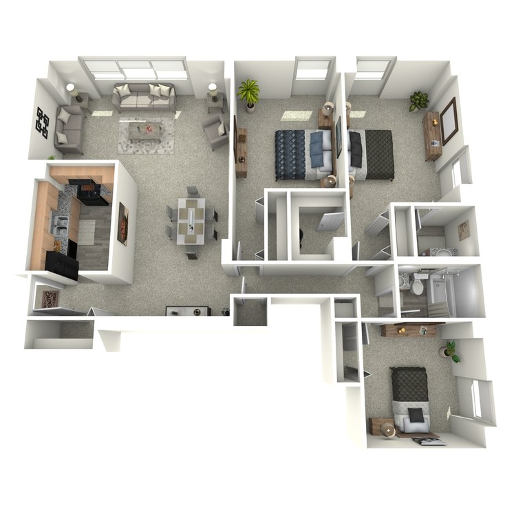 Floor plan image of 3x1.5