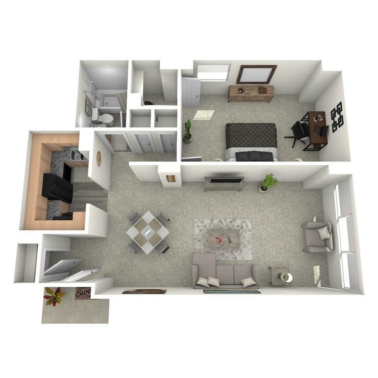 Floor plan image of 1x1
