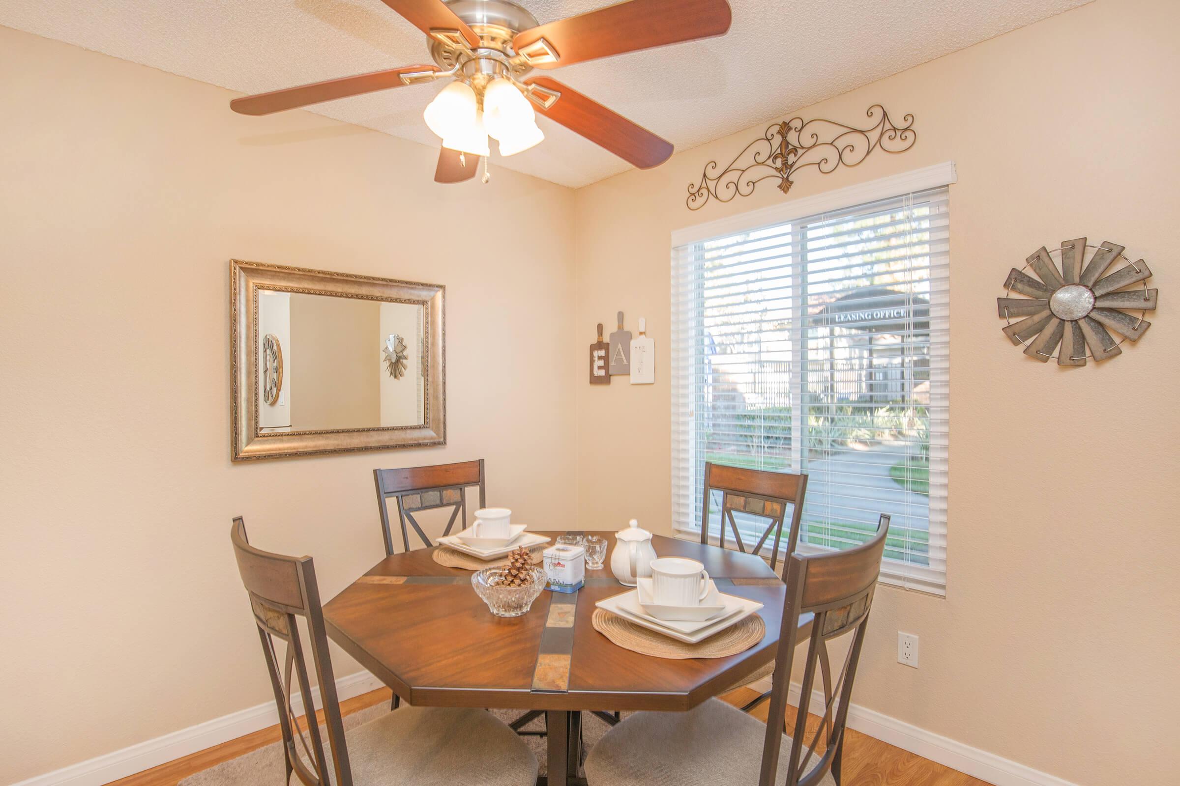 a dining room table