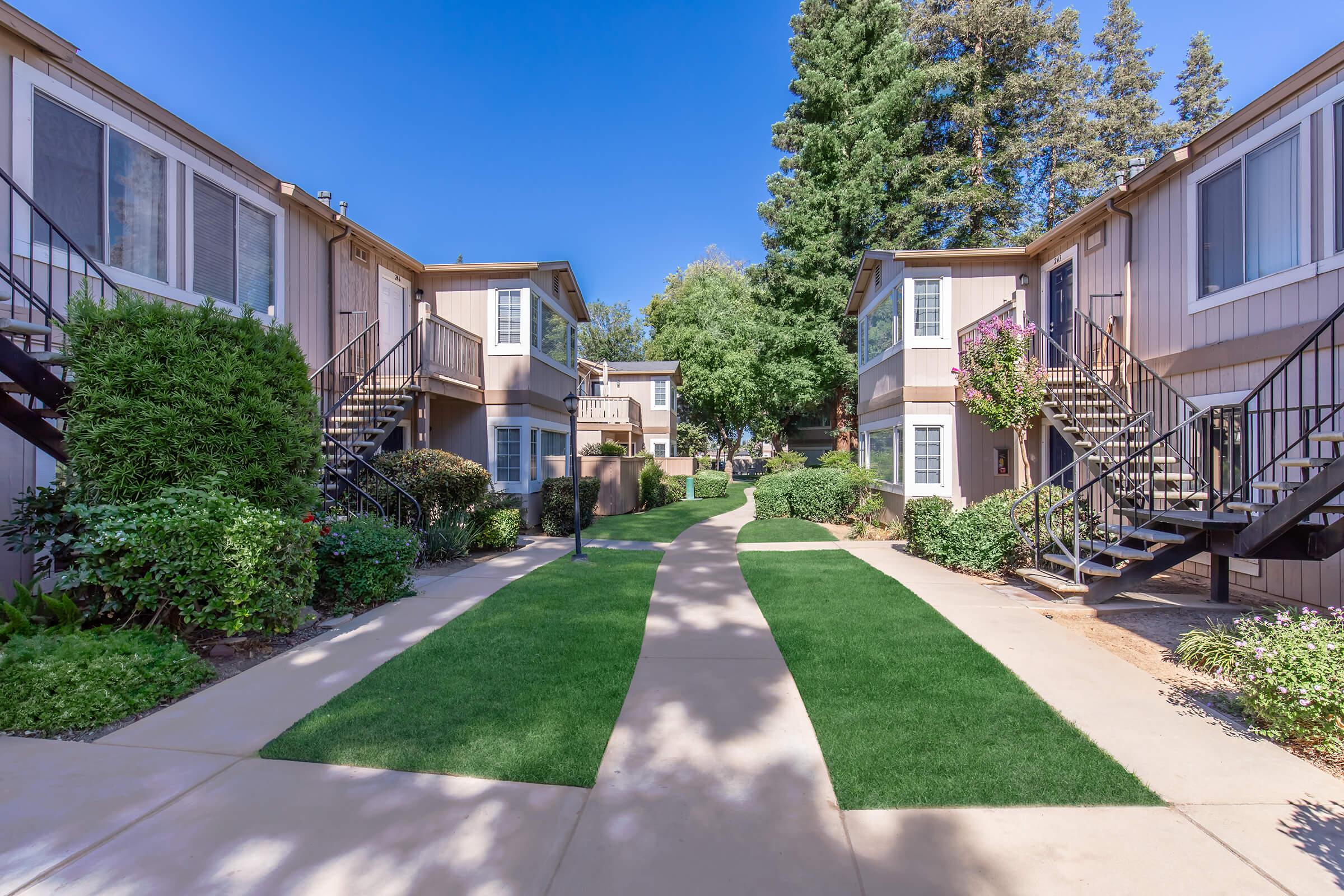 a large lawn in front of a house