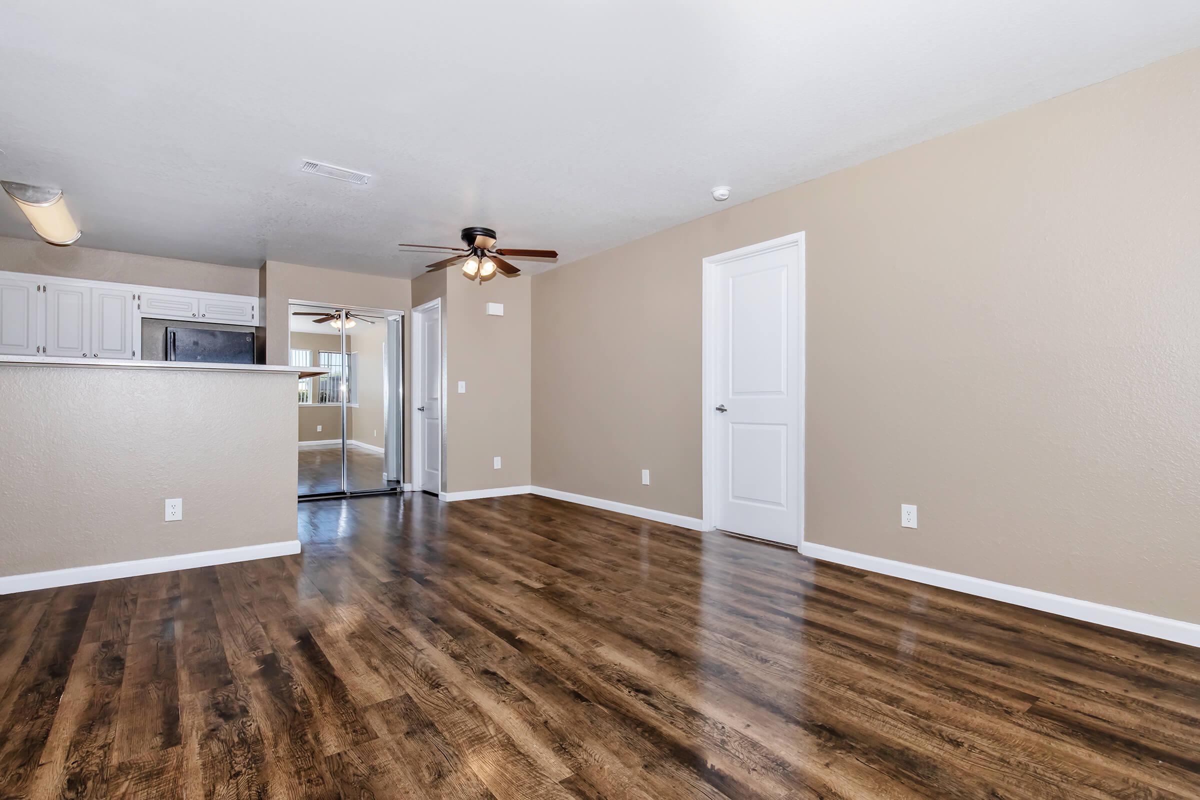 a room with a wooden floor