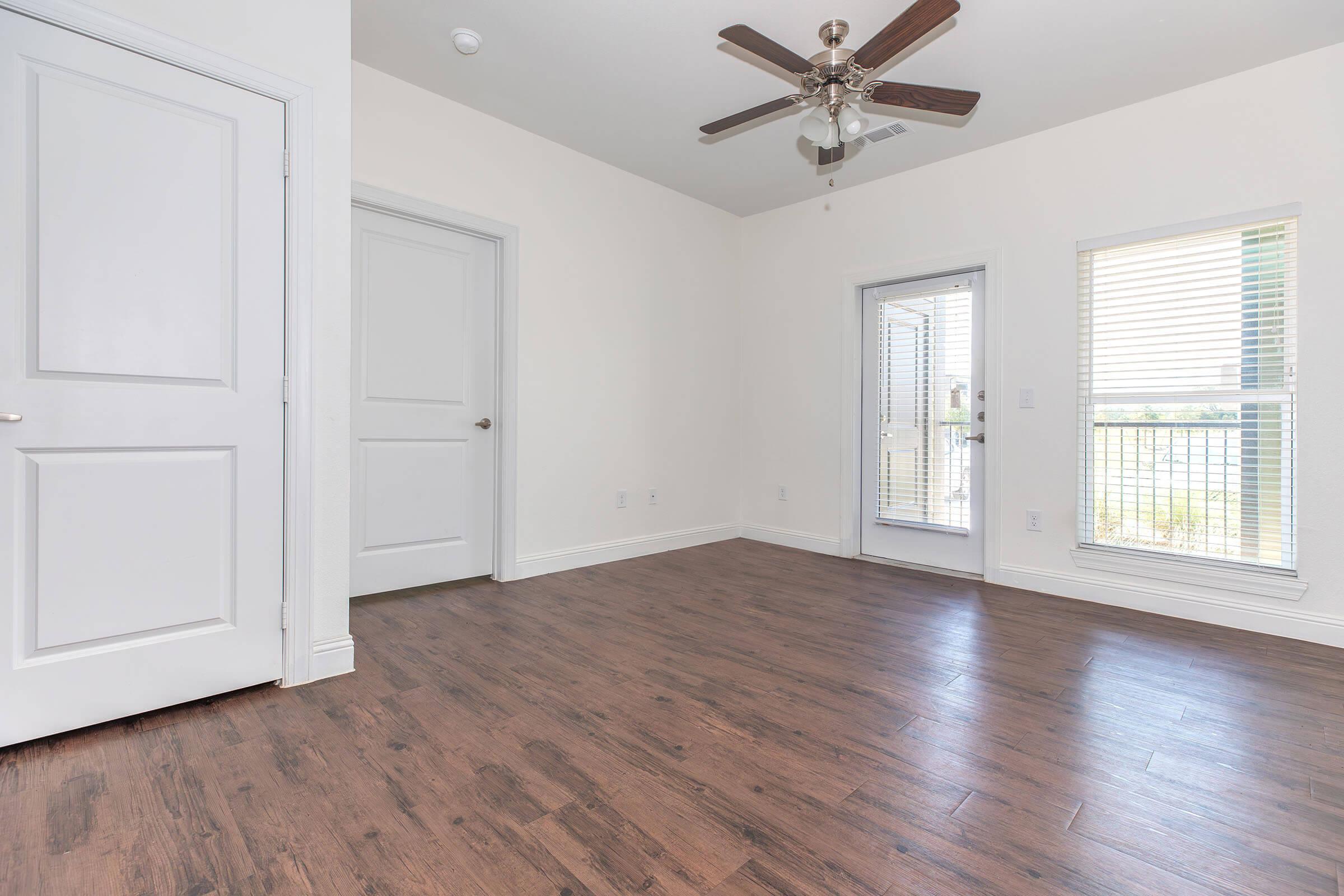 a room with a wooden floor