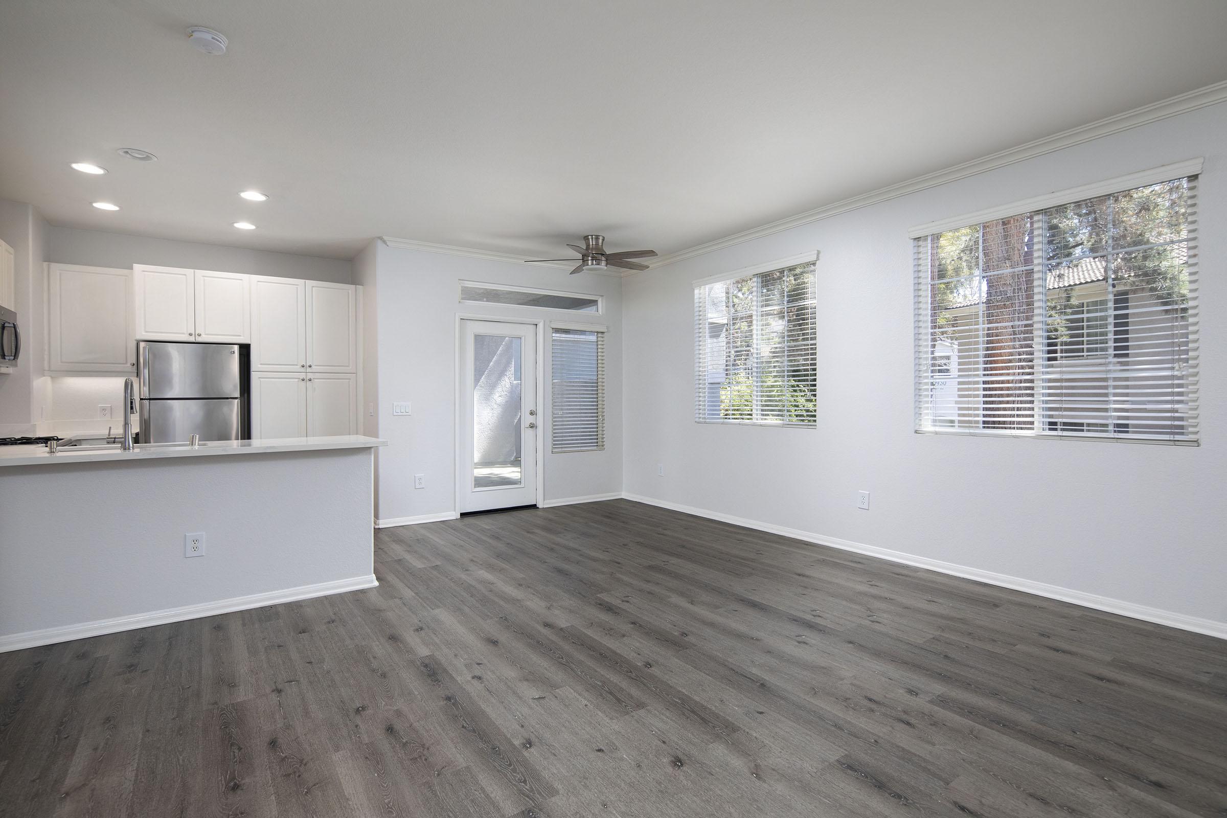 a room with a wooden floor