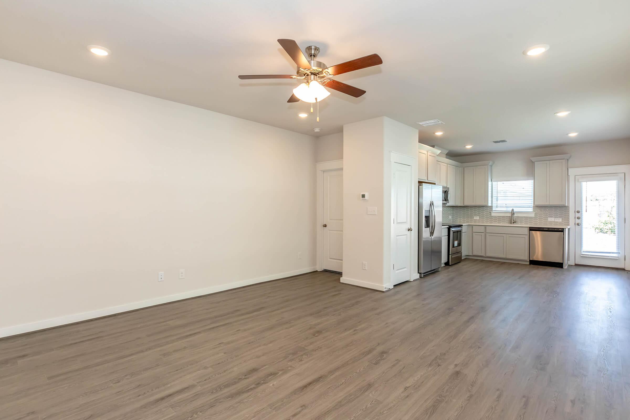 a room with a wooden floor