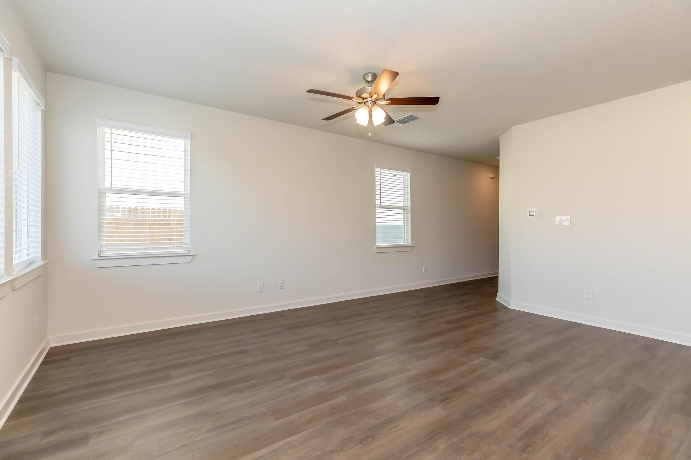 a room with a wood floor