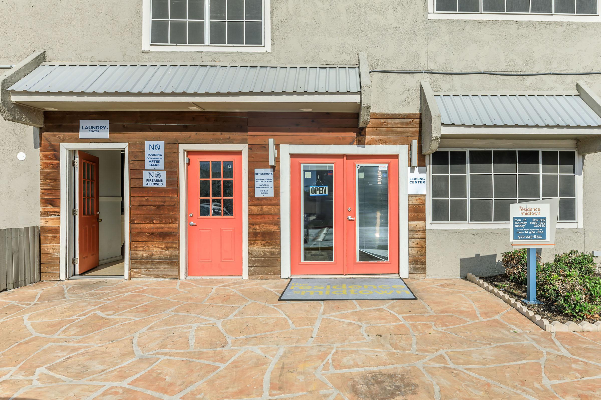 a store in a brick building