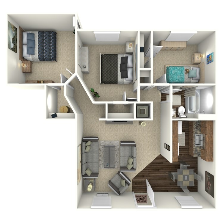 Floor plan image of 3 Bed 1 Bath