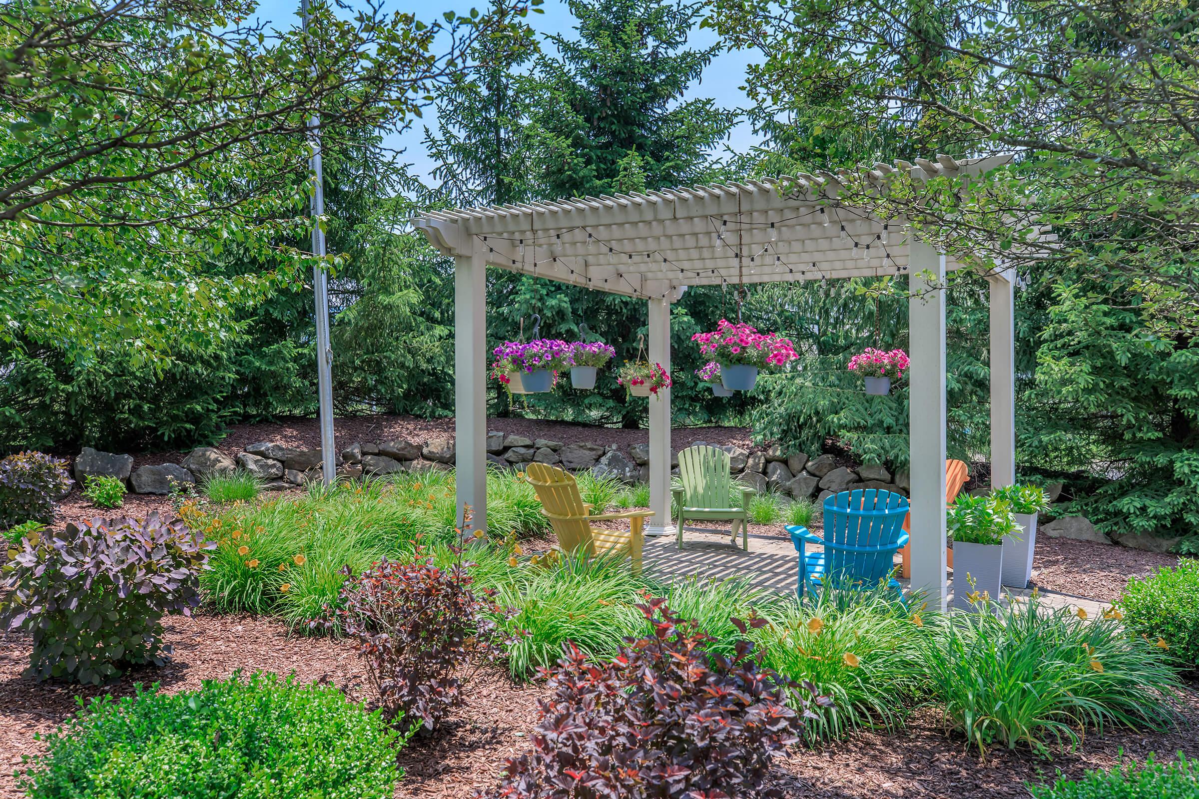 a garden in front of a house