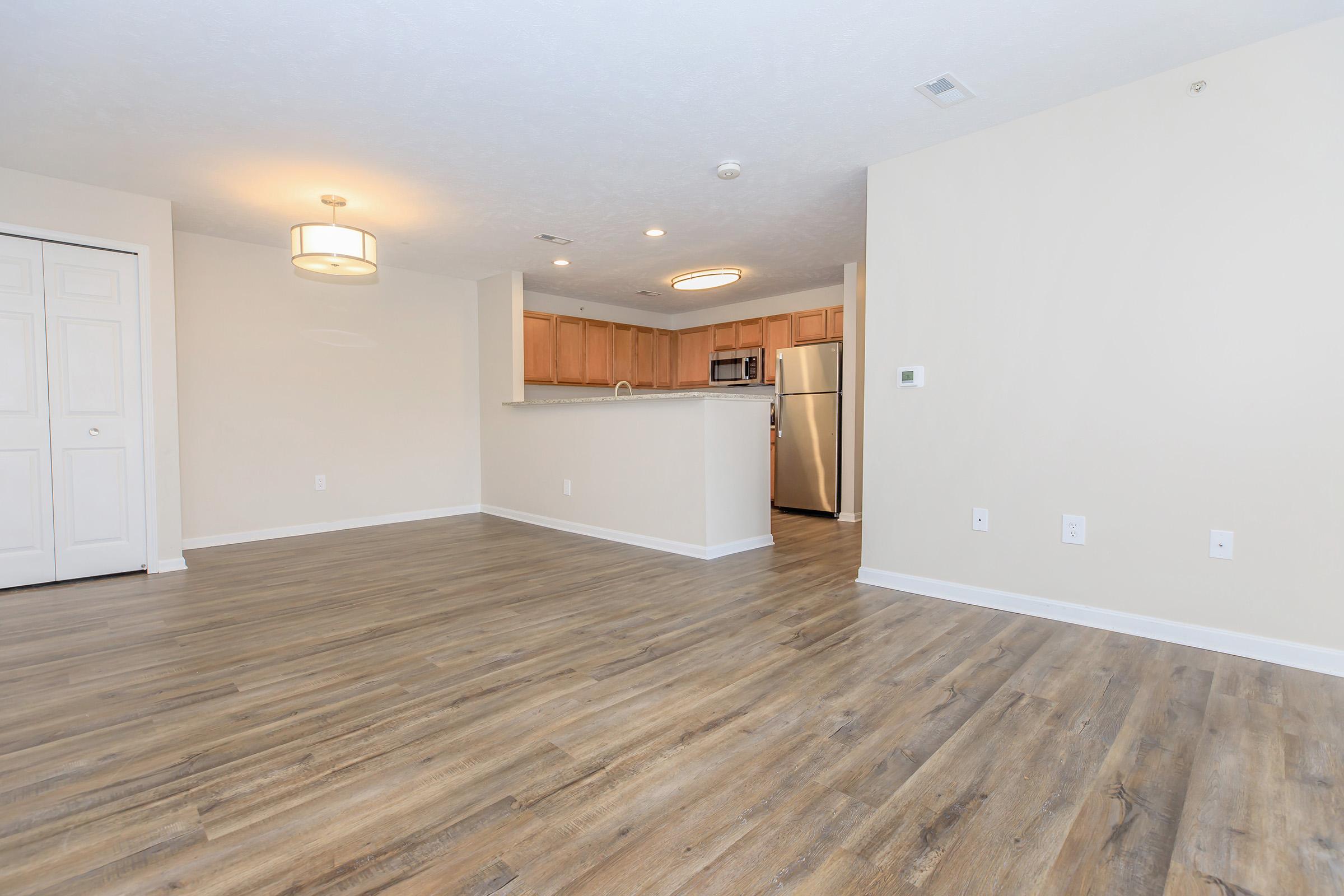 a room with a wooden floor